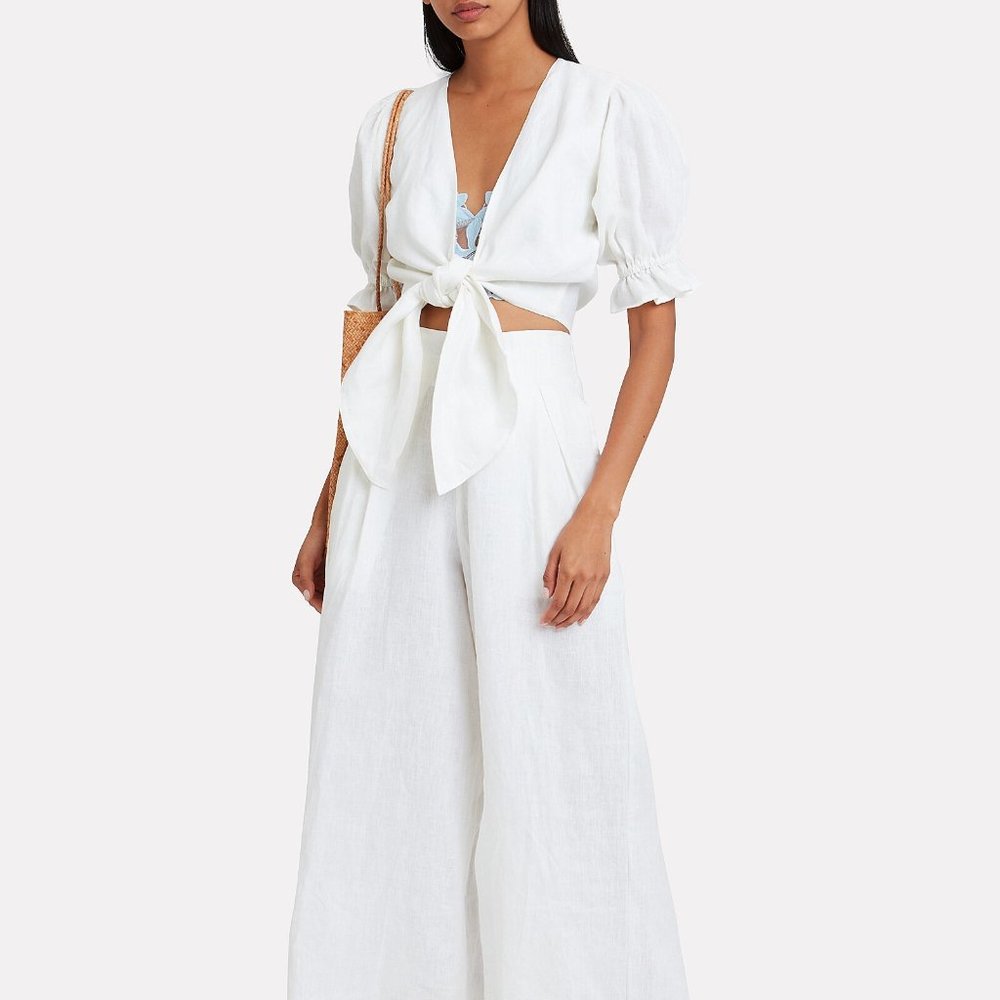 FAITHFULL THE BRAND Jamais Tie Crop Top